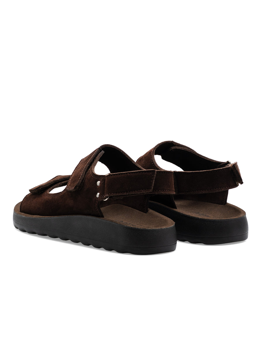 Kyle Sandal - Coffee Suede Leather