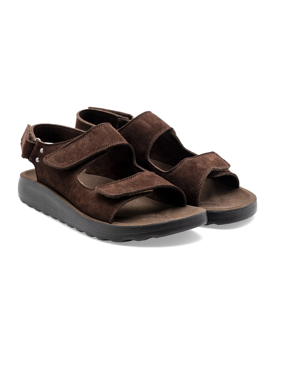 Kyle Sandal - Coffee Suede Leather