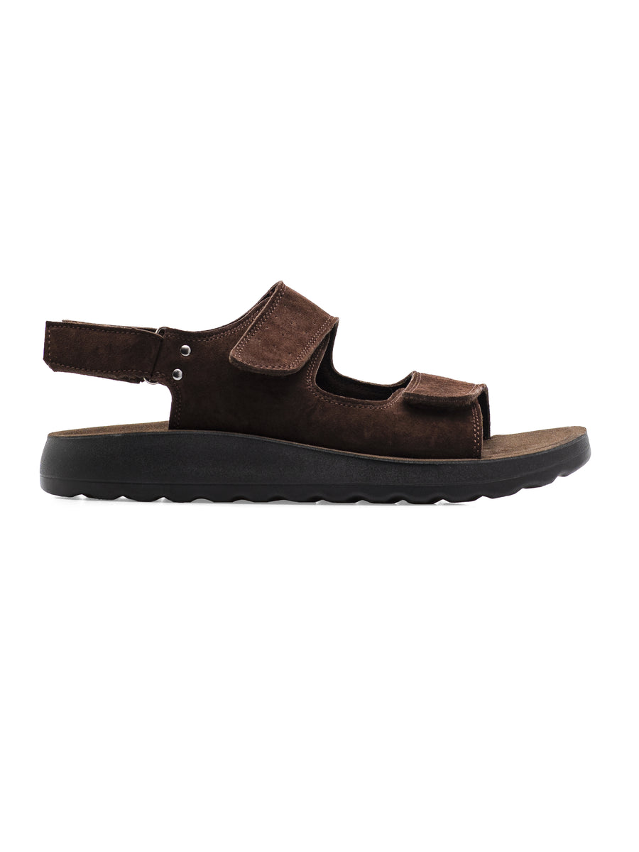 Kyle Sandal - Coffee Suede Leather
