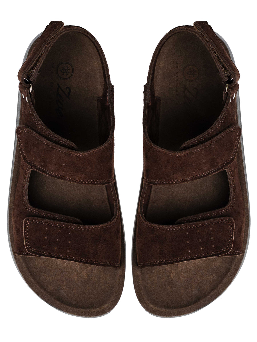 Kyle Sandal - Coffee Suede Leather