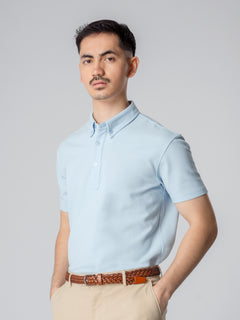 Light-Blue-Polo-Button-Down-Short-3 - Zeve