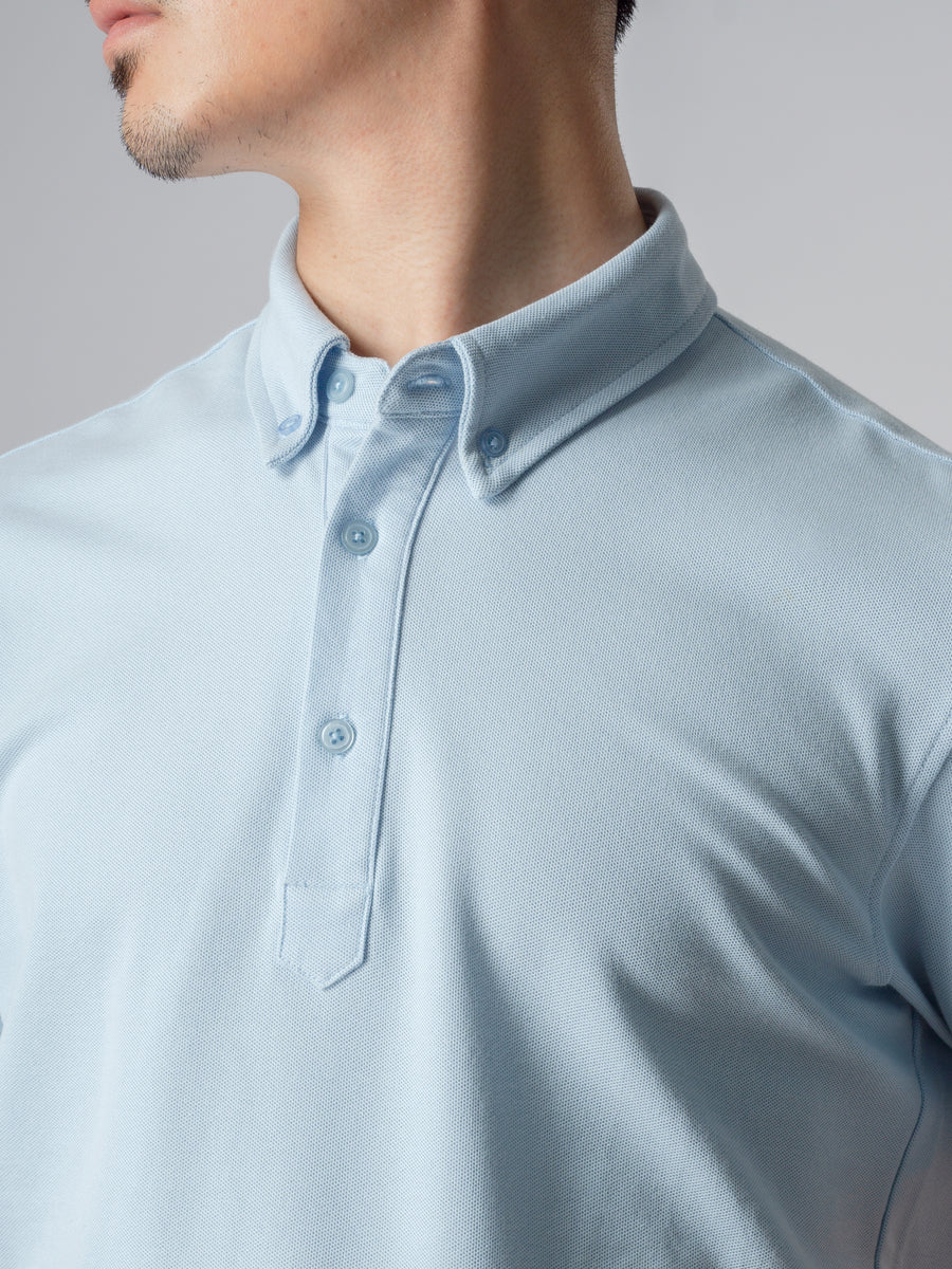 Light-Blue-Polo-Button-Down-Short-4 - Zeve
