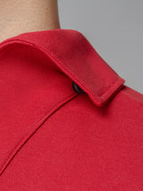 Long-Sleeve-Polo-Shirt---Maroon-One-Piece-Collar-Single-Button_01 - Zeve