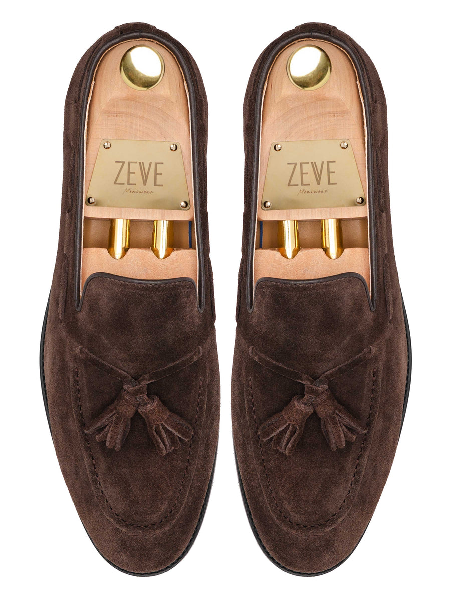 Lucien Tassel Loafer - Coffee Suede Leather