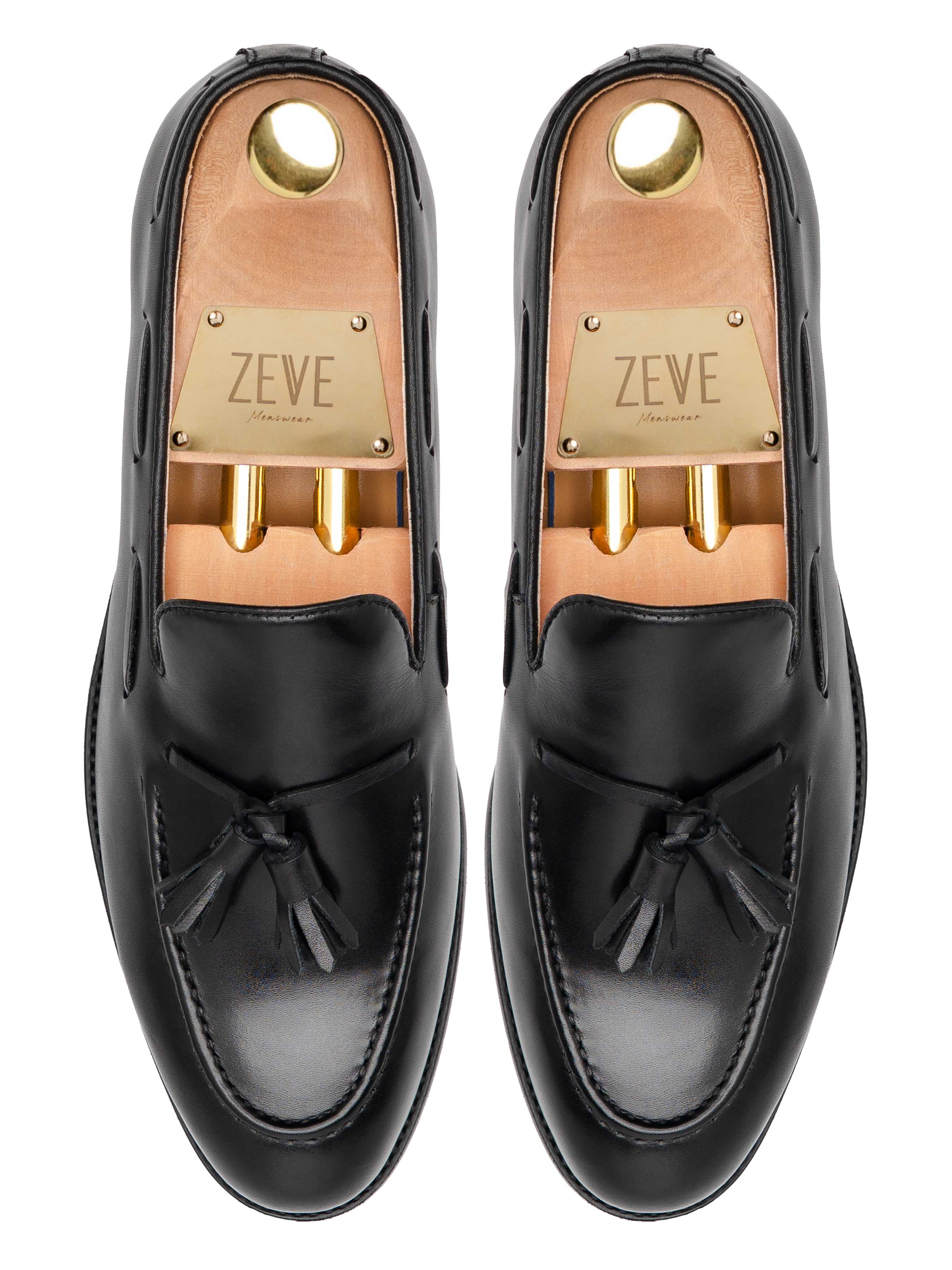 Lucien Tassel Loafer - Solid Black Leather