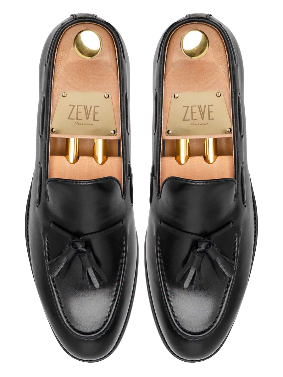 Lucien Tassel Loafer - Solid Black Leather