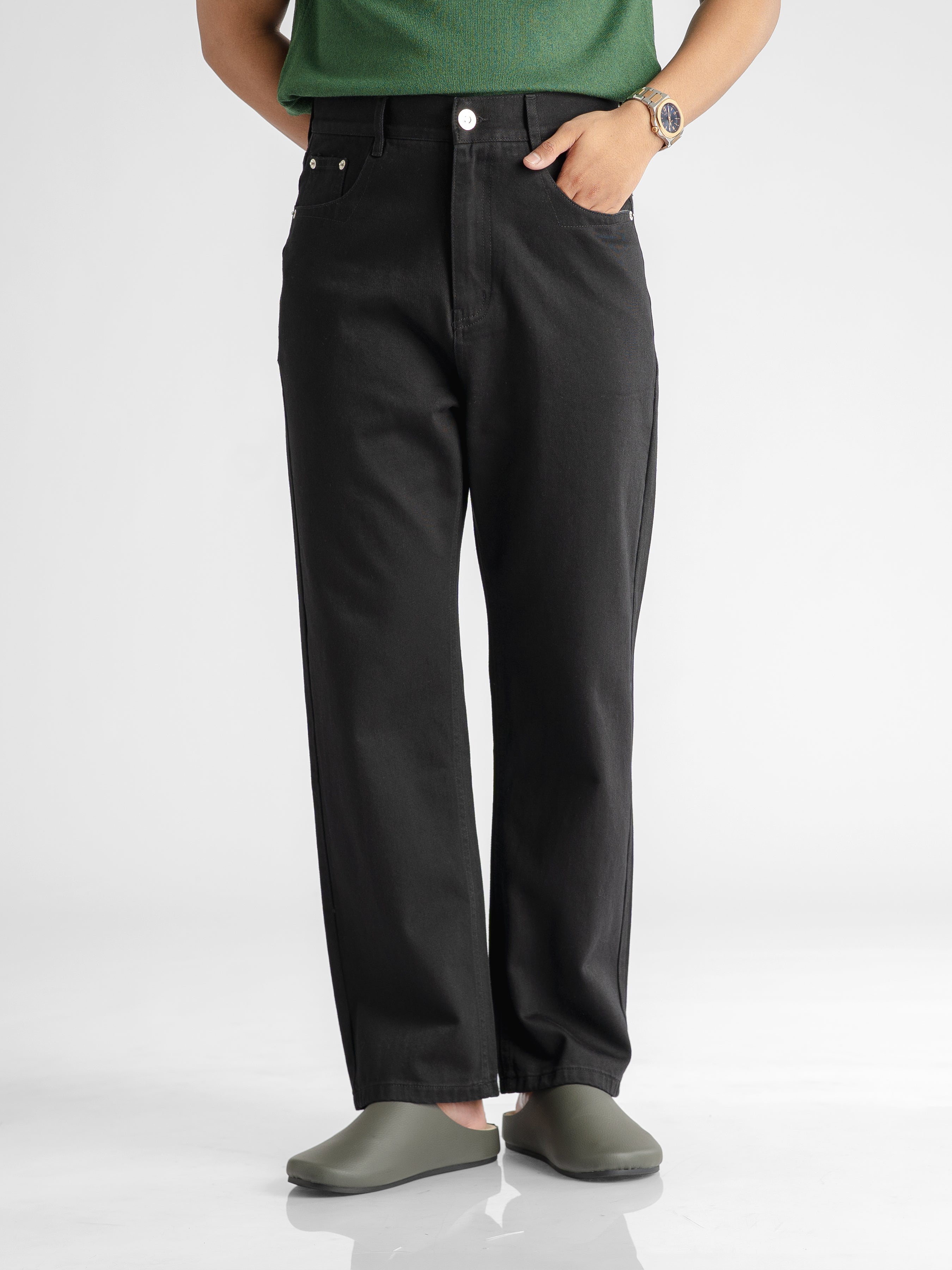 Palermo High Waisted Jeans - Black (Wide Fit)