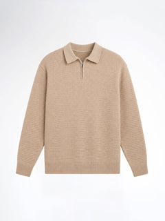 Marcel Knit - Beige Quater-Zip