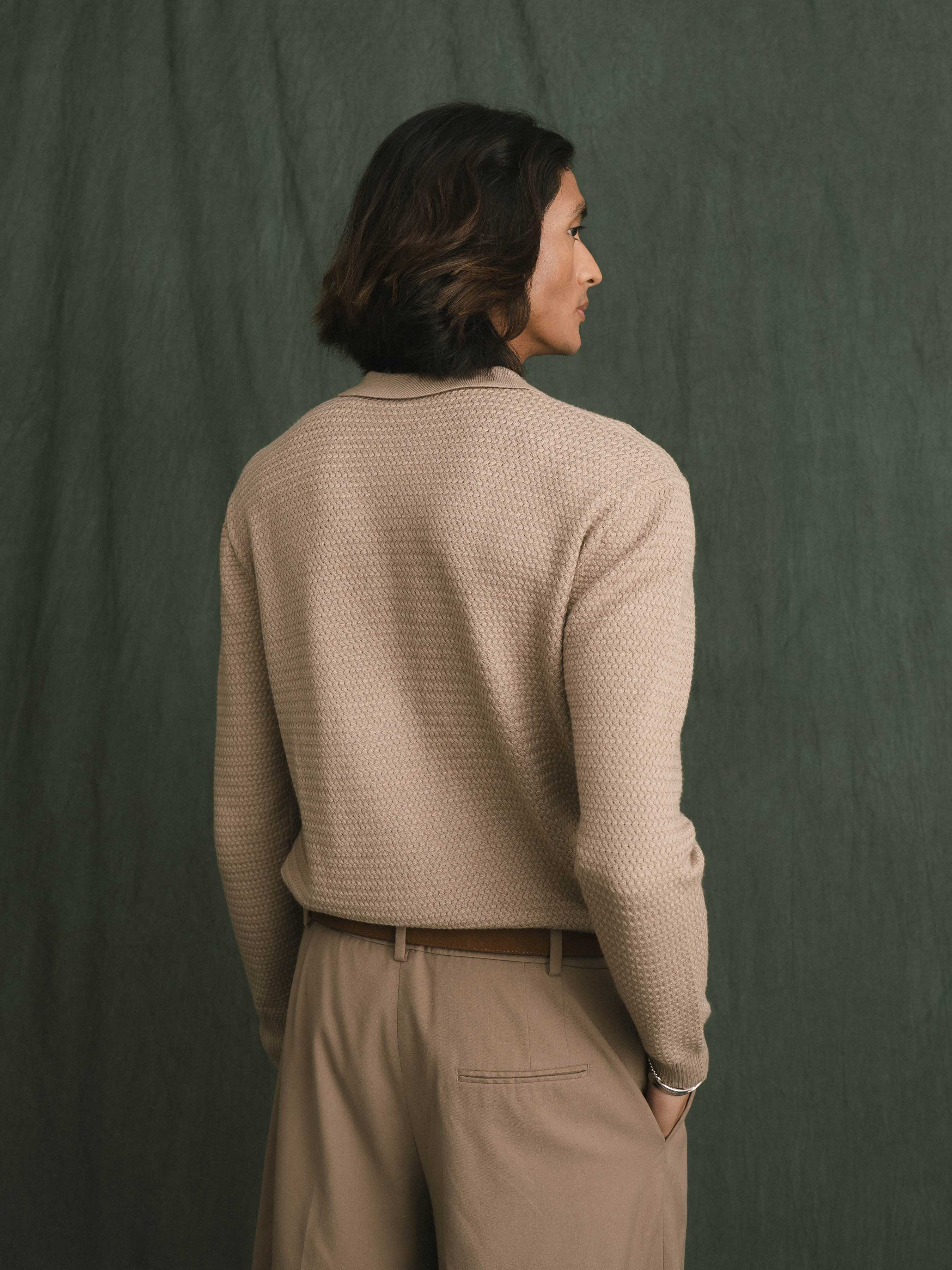 Marcel Knit - Beige Quater-Zip