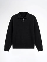 Marcel Knit - Black Quater-Zip
