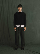 Marcel Knit - Black Quater-Zip