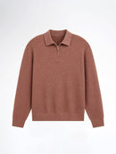 Marcel Knit - Mocha Quater-Zip