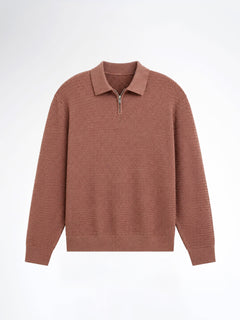 Marcel Knit - Mocha Quater-Zip