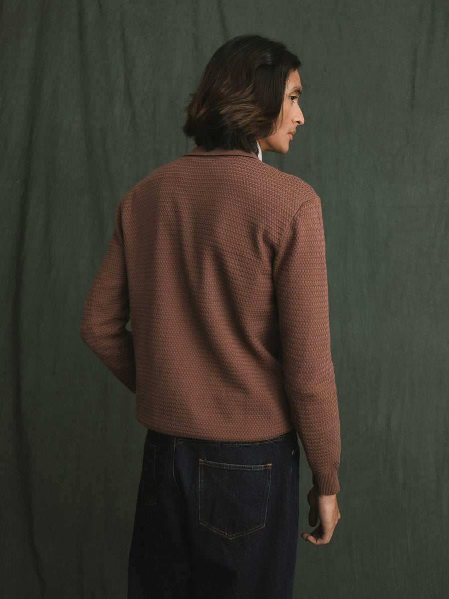 Marcel Knit - Mocha Quater-Zip