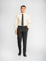 Marcello-Stripe-Shirt-Cream-Brown-Stripe-_Button-Down-Collar_-5 - Zeve