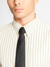 MarcelloStripeShirtCreamGreenStripe_ButtonDownCollar_Collar - Zeve