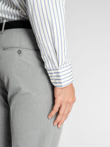 MarciSeersuckerShirtWhiteBlueStripe_ButtonDownCollar_Cuff - Zeve