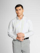 MarciSeersuckerShirtWhiteBlueStripe_ButtonDownCollar_Main - Zeve