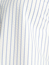MarciSeersuckerShirtWhiteBlueStripe_ButtonDownCollar_Material - Zeve