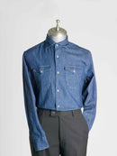 Mateo-Denim-Shirt-Dark-Blue-Windsor-Collar-Main_3e4be0d1-08e1-4648-a9ed-a17f126560e5 - Zeve