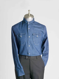 Mateo-Denim-Shirt-Dark-Blue-Windsor-Collar-Main_3e4be0d1-08e1-4648-a9ed-a17f126560e5 - Zeve