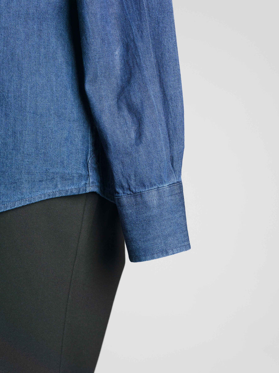 Mateo-Denim-Shirt-Dark-Blue-Windsor-Collar-Sleeve_72897f7d-bbcc-4e9b-907d-90f5c929ab62 - Zeve