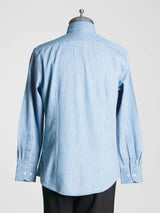 Mateo-Denim-Shirt-Light-Blue-Windsor-Collar-Back_579ad021-bf5e-44bd-95a9-9b7b41710bd8 - Zeve