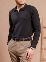 MilanoKnitBlackQuarter-Zip4 - Zeve