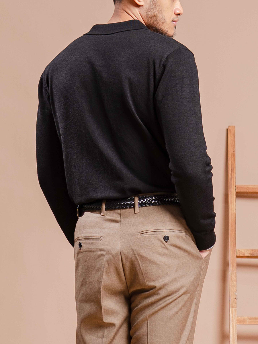 MilanoKnitBlackQuarter-Zip6 - Zeve