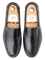 MocNeroLoaferSolidBlackLeatherTop - Zeve