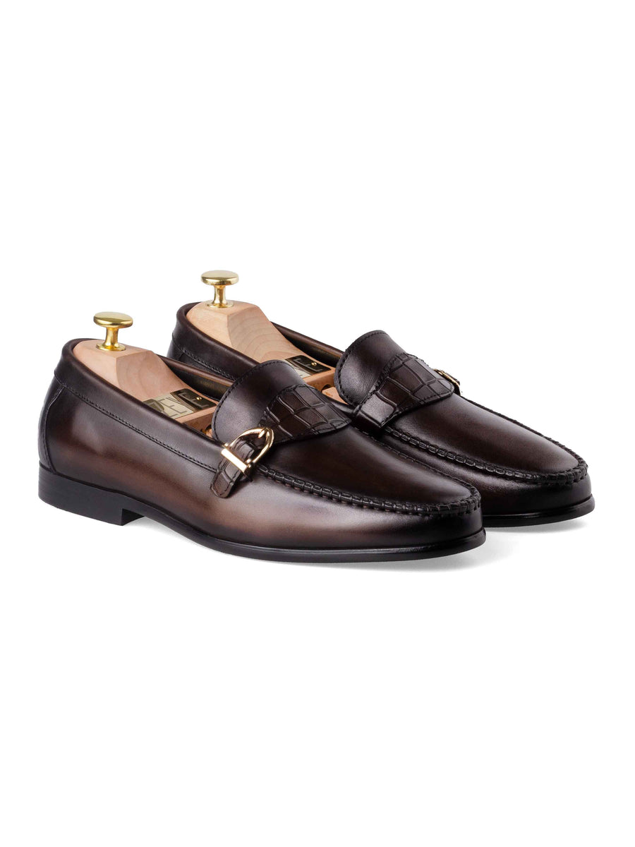 Moccasin-Loafer-Single-Croco-Strap-Brown_03 - Zeve