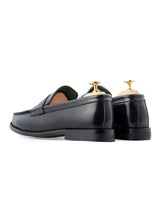 MonarchLoaferSolidBlackLeatherBack - Zeve