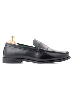 MonarchLoaferSolidBlackLeatherSide - Zeve