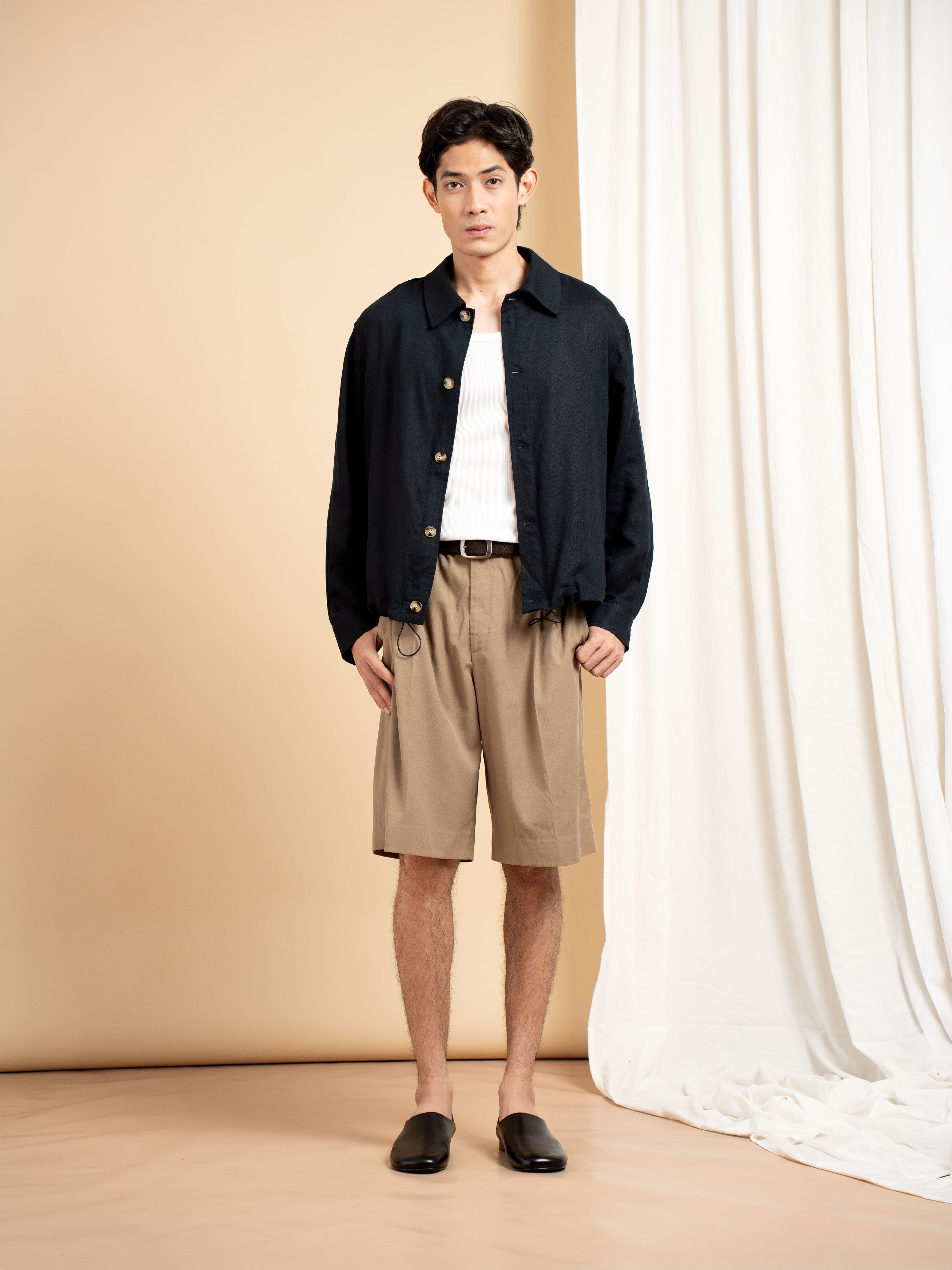 Nile Linen Overshirt - Blue