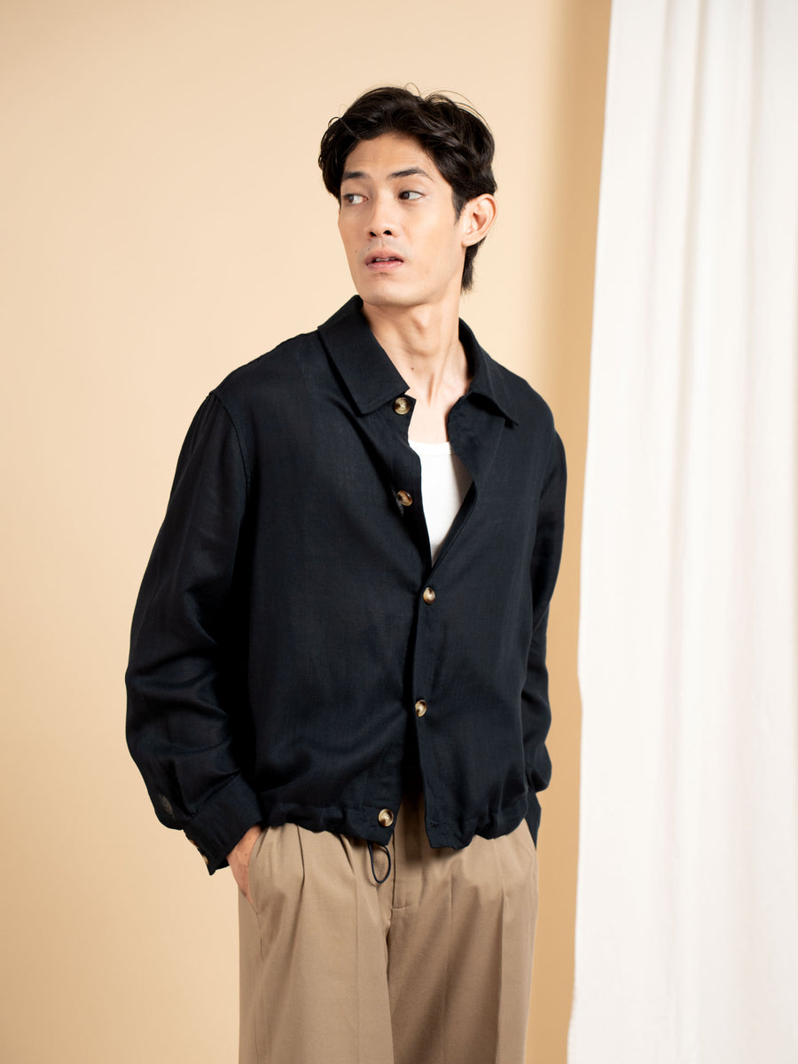 Nile Linen Overshirt - Blue