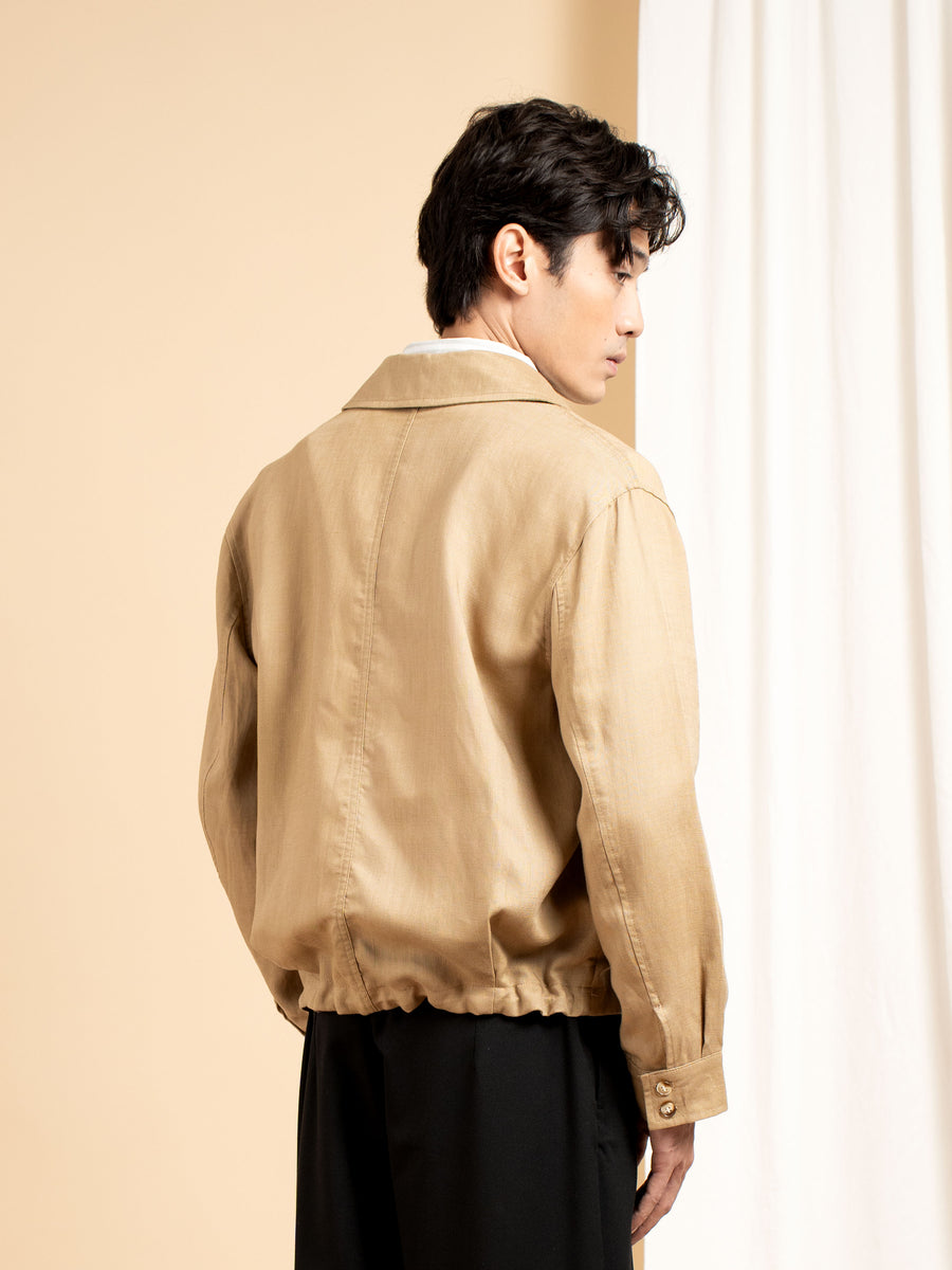 Nile Linen Overshirt - Khaki