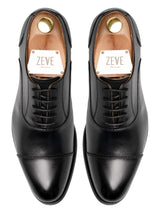 OxfordCapToeBlackLaceUpWideLastTop - Zeve