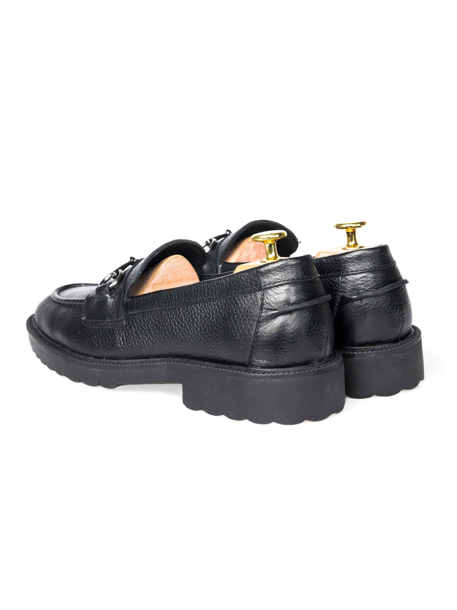 PENNY-LOAFER-HORSEBIT-BUCKLE-BLACK-PEBBLE-GRAIN-LEATHER-_COMBAT-SOLE_-zeve-kuala-lumpur-men-shoes-back - Zeve