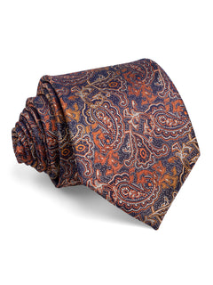Paisley-Tie---Orange-Navy-1 - Zeve