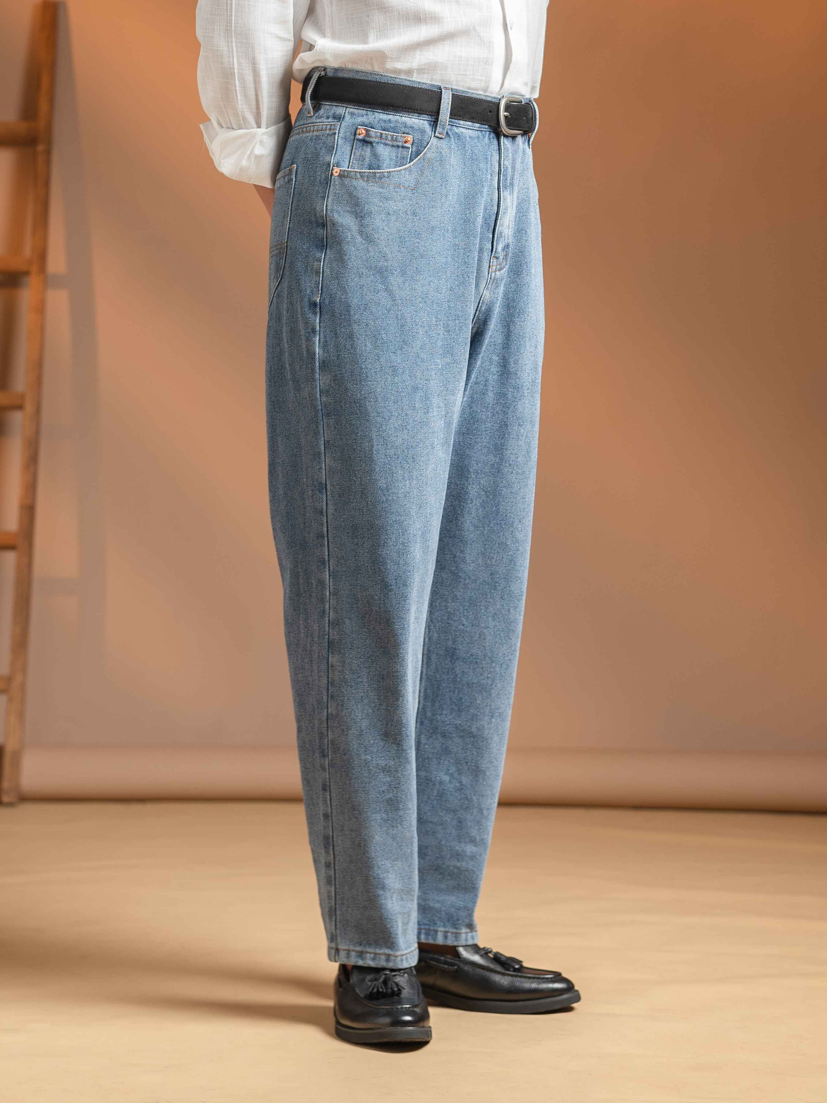 Palermo High Waisted Jeans - Light Blue (Wide Fit)