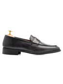 PennyLoaferBlackGrey_HandPaintedPatina_Side - Zeve