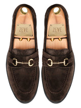 Penny Loafer Horsebit Grand Buckle - Coffee Suede Leather (Crepe Sole)