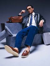 PietroBelgianLoaferBrownPebbleGrainLeather_Soflex-Sole_1 - Zeve