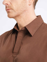 RistoShirtDarkbrown_OpenCollar_6_f62dbac7-151a-43f8-8243-0d4b0ecc8136 - Zeve