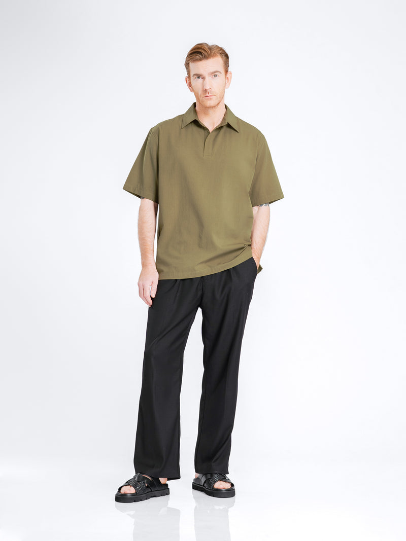 RistoShirtGreen_OpenCollar_1_df458bec-a35f-405e-9228-115c4fd6e24c - Zeve