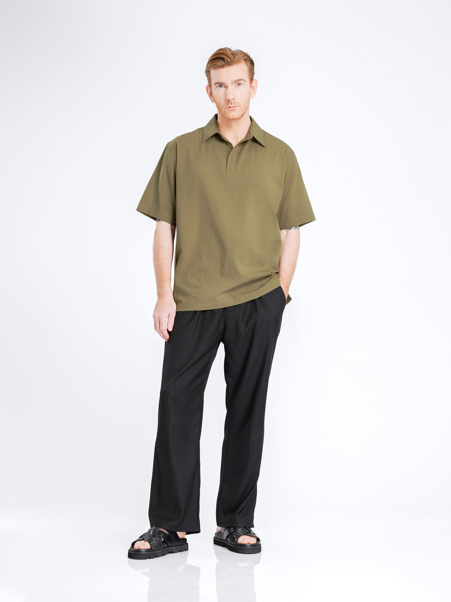 RistoShirtGreen_OpenCollar_1_df458bec-a35f-405e-9228-115c4fd6e24c - Zeve