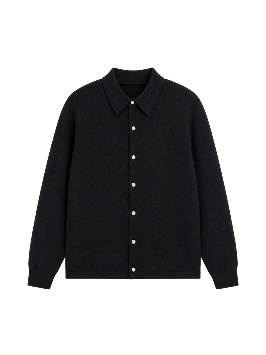 Roman Knit Shirt - Black