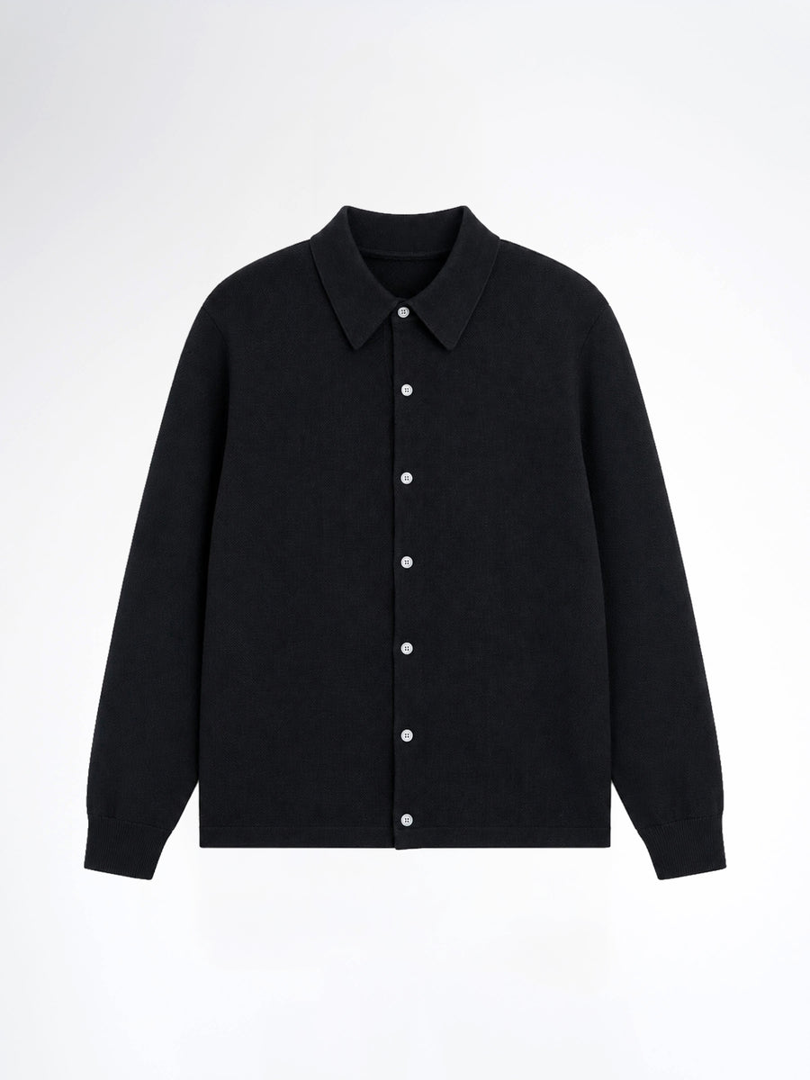 Roman Knit Shirt - Black