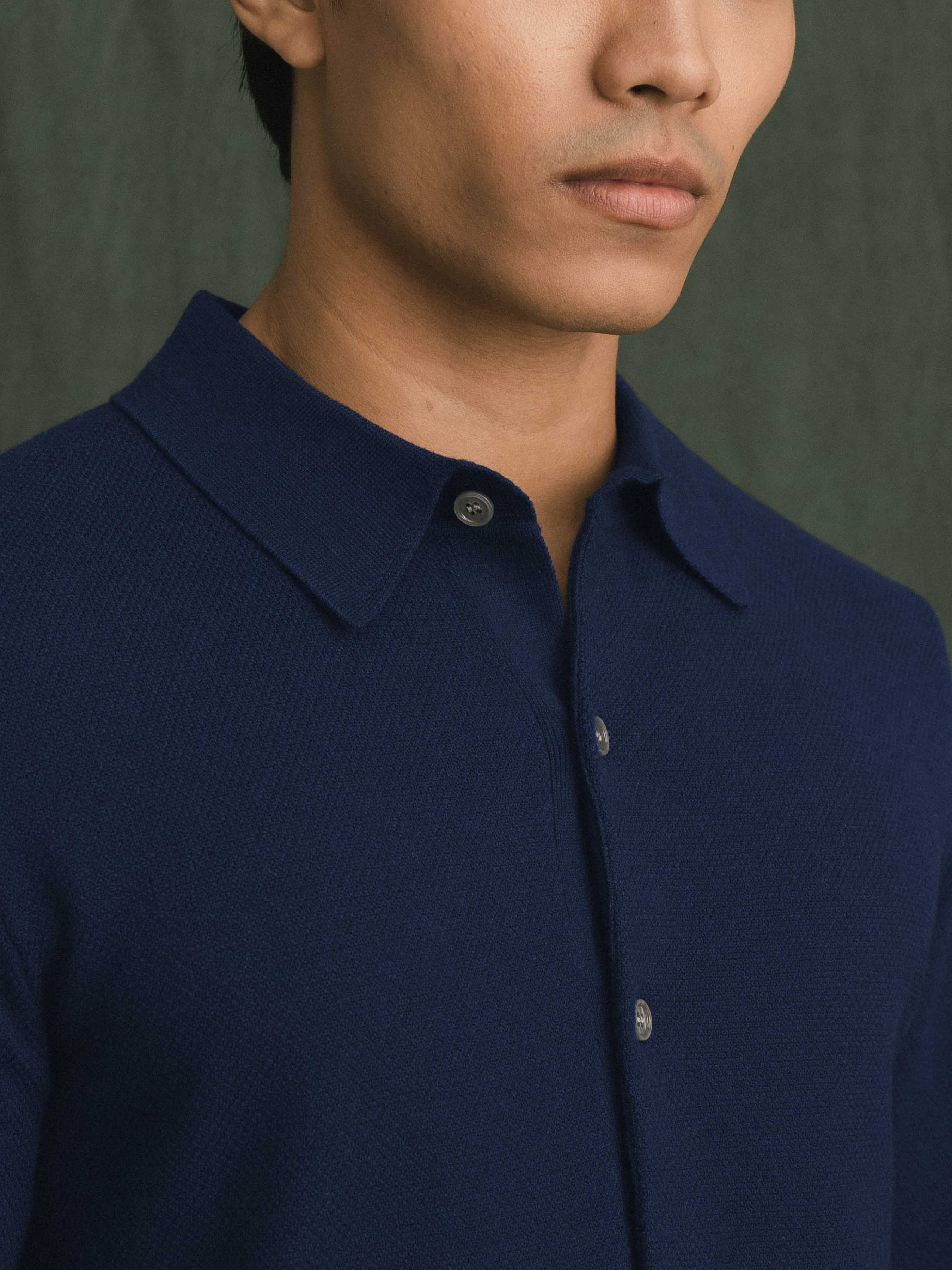 Roman Knit Shirt - Blue