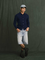 Roman Knit Shirt - Blue